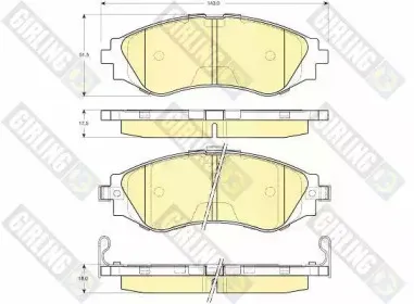 Комплект тормозных колодок, дисковый тормоз GIRLING купить