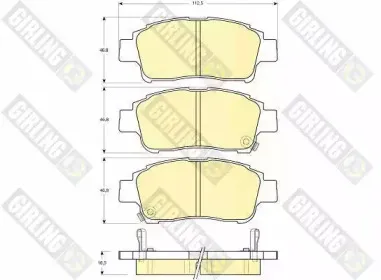 Комплект тормозных колодок, дисковый тормоз GIRLING купить