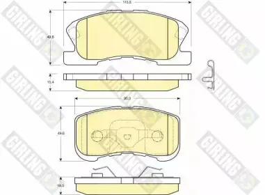 Комплект тормозных колодок, дисковый тормоз GIRLING купить