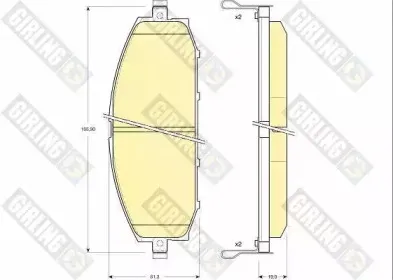 Комплект тормозных колодок, дисковый тормоз GIRLING купить