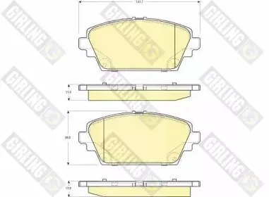 Комплект тормозных колодок, дисковый тормоз GIRLING купить