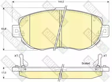 Комплект тормозных колодок, дисковый тормоз GIRLING купить