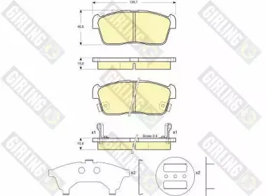 Комплект тормозных колодок, дисковый тормоз GIRLING купить