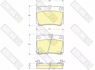 Комплект тормозных колодок, дисковый тормоз GIRLING купить