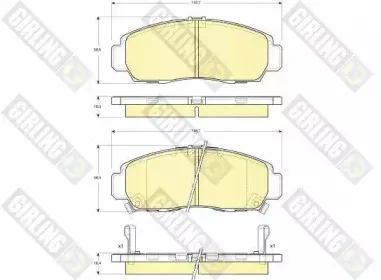 Комплект тормозных колодок, дисковый тормоз GIRLING купить