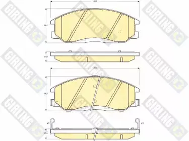 Комплект тормозных колодок, дисковый тормоз GIRLING купить