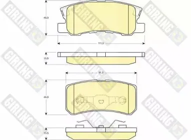 Комплект тормозных колодок, дисковый тормоз GIRLING купить