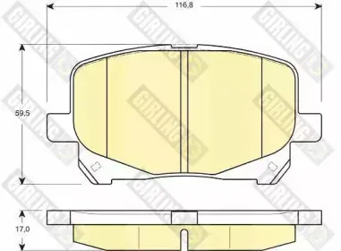 Комплект тормозных колодок, дисковый тормоз GIRLING купить