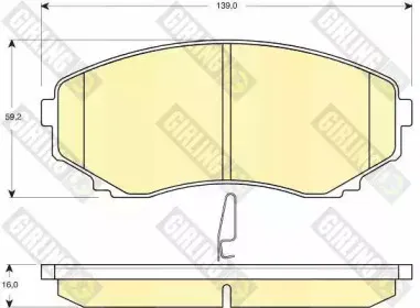 Комплект тормозных колодок, дисковый тормоз GIRLING купить