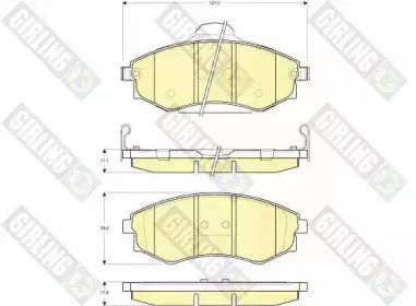 Комплект тормозных колодок, дисковый тормоз GIRLING купить