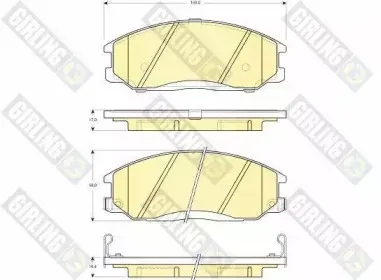 Комплект тормозных колодок, дисковый тормоз GIRLING купить