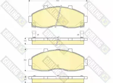 Комплект тормозных колодок, дисковый тормоз GIRLING купить