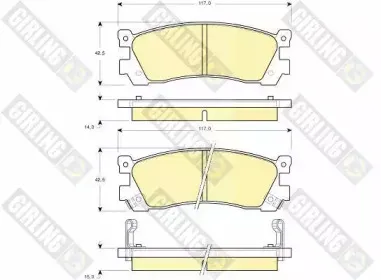 Комплект тормозных колодок, дисковый тормоз GIRLING купить