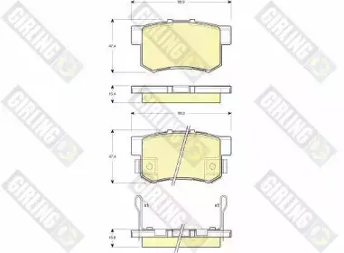 Комплект тормозных колодок, дисковый тормоз GIRLING купить
