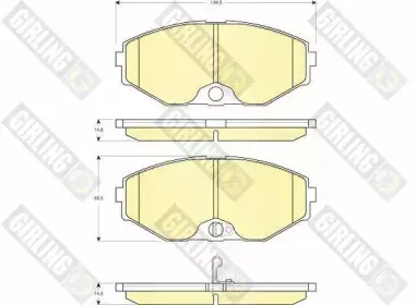 Комплект тормозных колодок, дисковый тормоз GIRLING купить