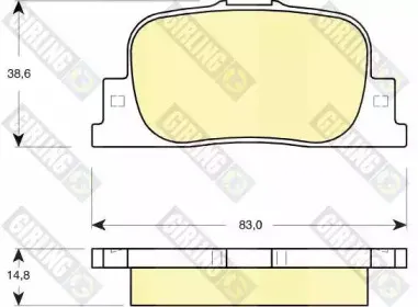Комплект тормозных колодок, дисковый тормоз GIRLING купить