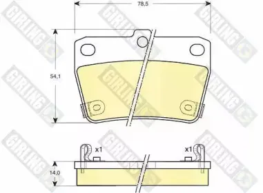 Комплект тормозных колодок, дисковый тормоз GIRLING купить
