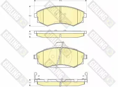 Комплект тормозных колодок, дисковый тормоз GIRLING купить
