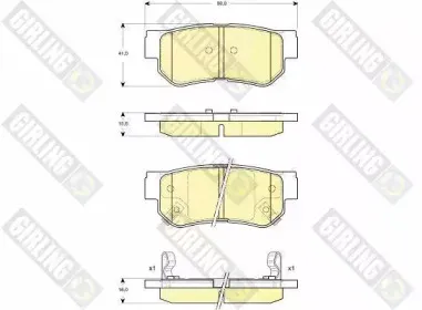 Комплект тормозных колодок, дисковый тормоз GIRLING купить