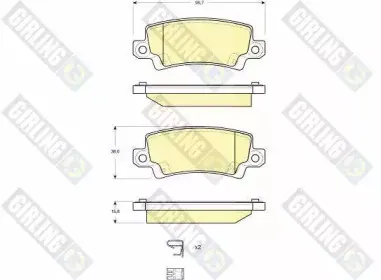Комплект тормозных колодок, дисковый тормоз GIRLING купить