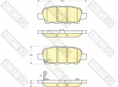 Комплект тормозных колодок, дисковый тормоз GIRLING купить