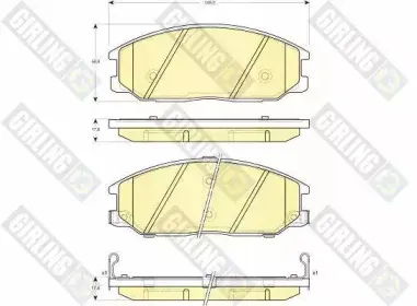 Комплект тормозных колодок, дисковый тормоз GIRLING купить