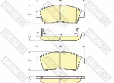 Комплект тормозных колодок, дисковый тормоз GIRLING купить