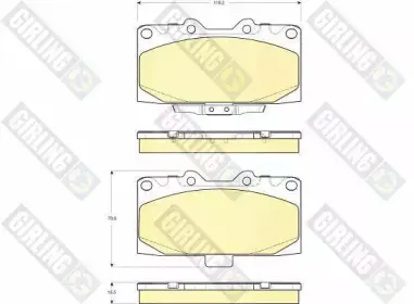 Комплект тормозных колодок, дисковый тормоз GIRLING купить