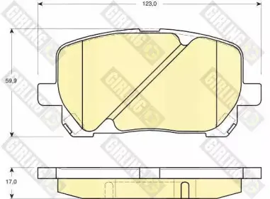 Комплект тормозных колодок, дисковый тормоз GIRLING купить