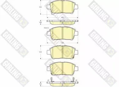Комплект тормозных колодок, дисковый тормоз GIRLING купить