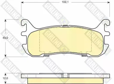Комплект тормозных колодок, дисковый тормоз GIRLING купить