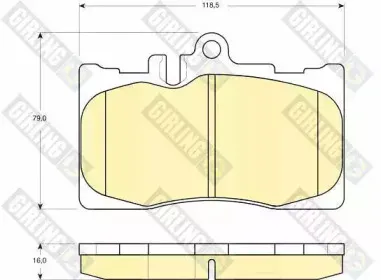 Комплект тормозных колодок, дисковый тормоз GIRLING купить