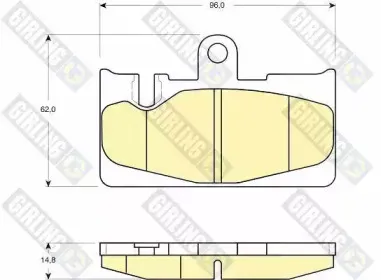 Комплект тормозных колодок, дисковый тормоз GIRLING купить