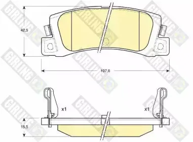 Комплект тормозных колодок, дисковый тормоз GIRLING купить