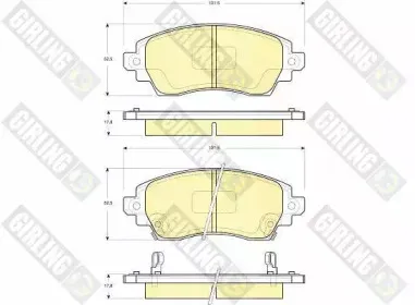 Комплект тормозных колодок, дисковый тормоз GIRLING купить