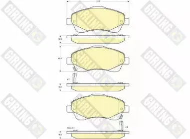 Комплект тормозных колодок, дисковый тормоз GIRLING купить