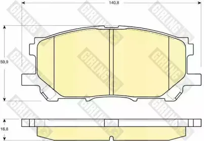 Комплект тормозных колодок, дисковый тормоз GIRLING купить