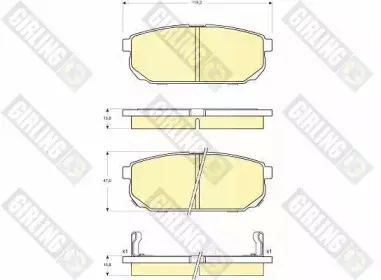 Комплект тормозных колодок, дисковый тормоз GIRLING купить