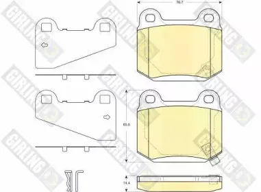 Комплект тормозных колодок, дисковый тормоз GIRLING купить