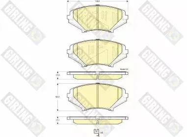 Комплект тормозных колодок, дисковый тормоз GIRLING купить