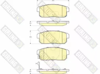 Комплект тормозных колодок, дисковый тормоз GIRLING купить