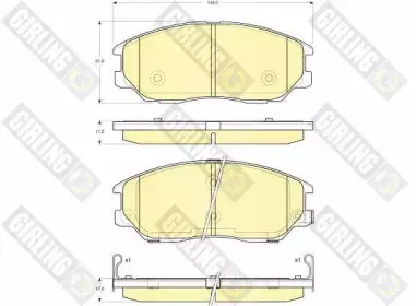 Комплект тормозных колодок, дисковый тормоз GIRLING купить