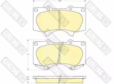 Комплект тормозных колодок, дисковый тормоз GIRLING купить