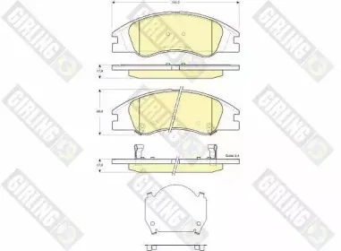 Комплект тормозных колодок, дисковый тормоз GIRLING купить