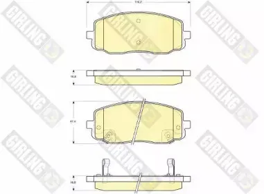 Комплект тормозных колодок, дисковый тормоз GIRLING купить