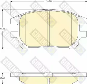 Комплект тормозных колодок, дисковый тормоз GIRLING купить