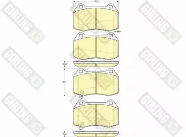 Комплект тормозных колодок, дисковый тормоз GIRLING купить