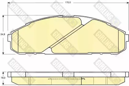 Комплект тормозных колодок, дисковый тормоз GIRLING купить