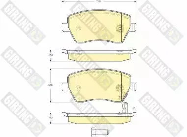 Комплект тормозных колодок, дисковый тормоз GIRLING купить