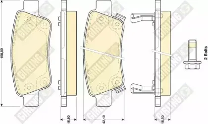 Комплект тормозных колодок, дисковый тормоз GIRLING купить